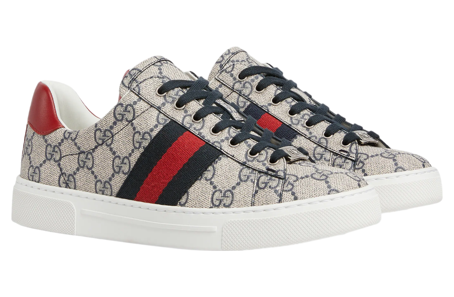 Gucci Ace With Web WMNS Beige / Blue Supreme