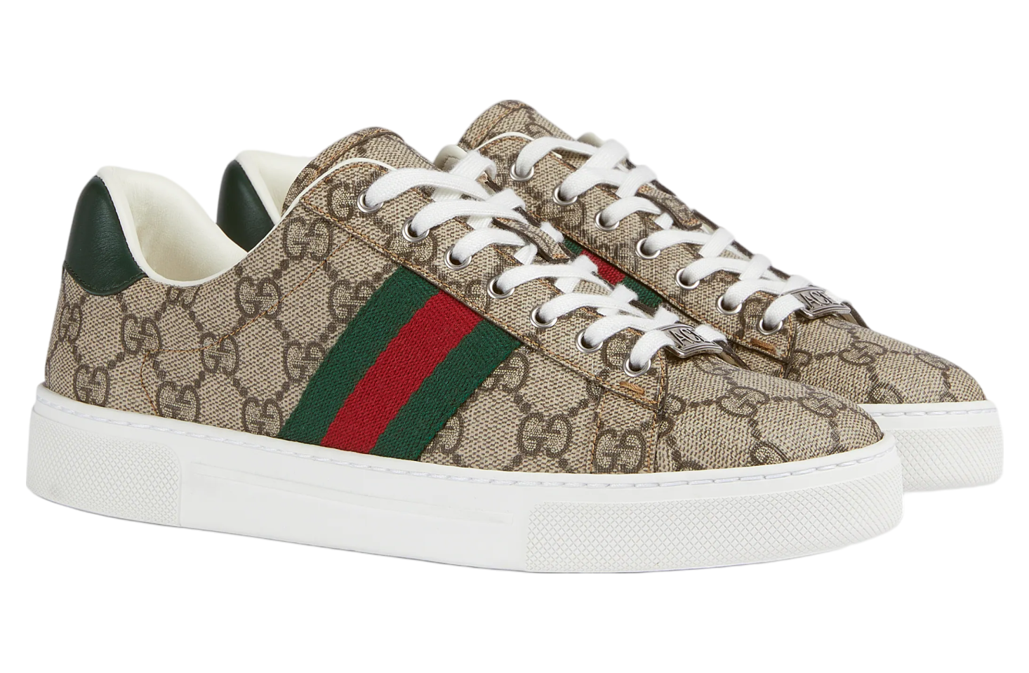 Gucci Ace With Web WMNS Beige / Ebony Supreme