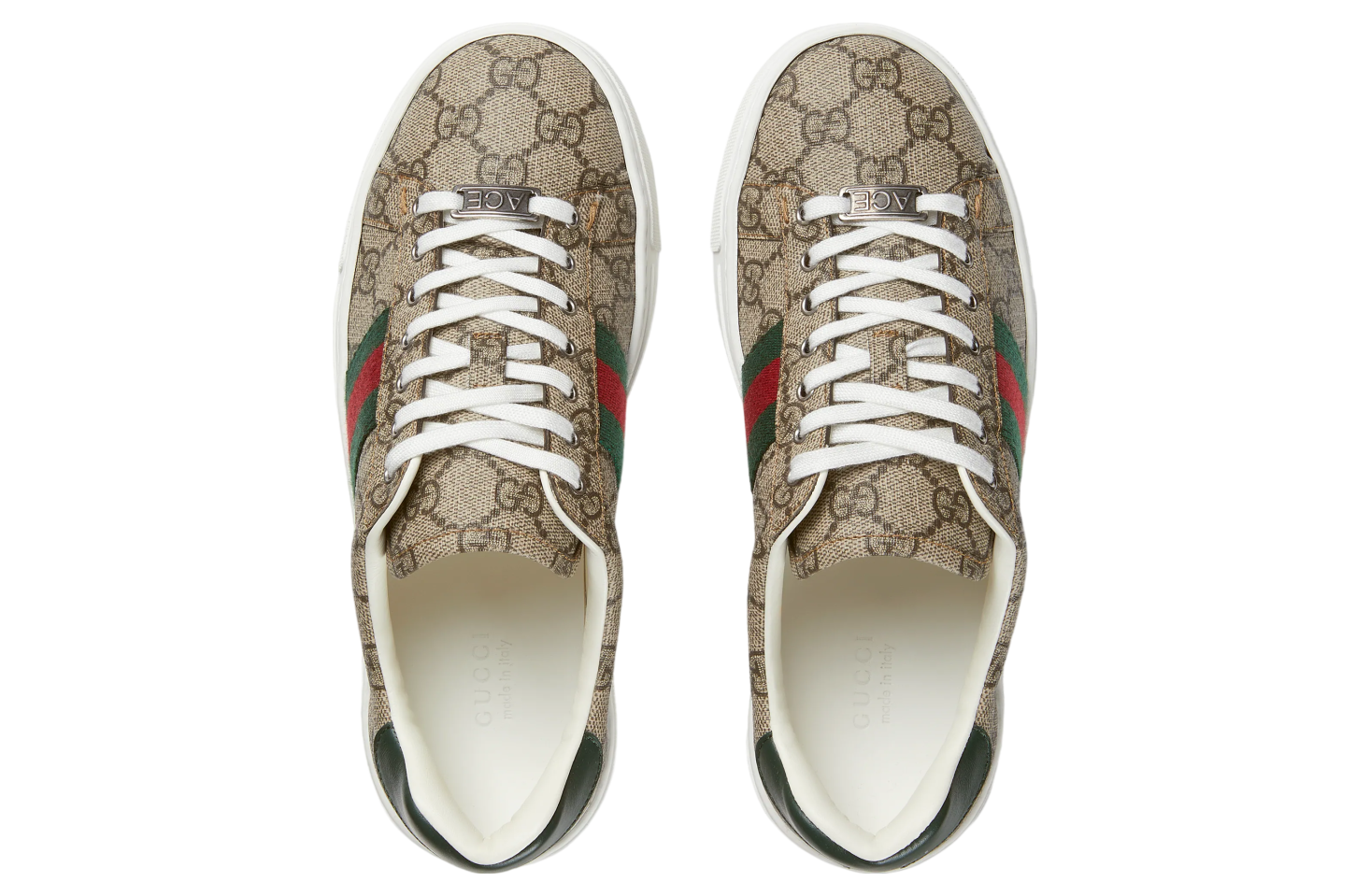 Gucci Ace With Web WMNS Beige / Ebony Supreme