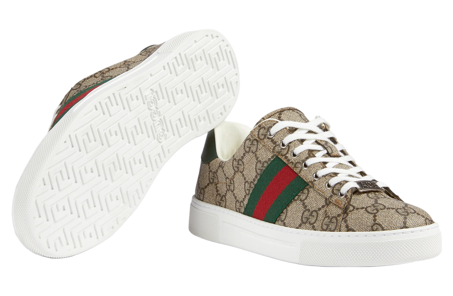 Gucci Ace With Web WMNS Beige / Ebony Supreme