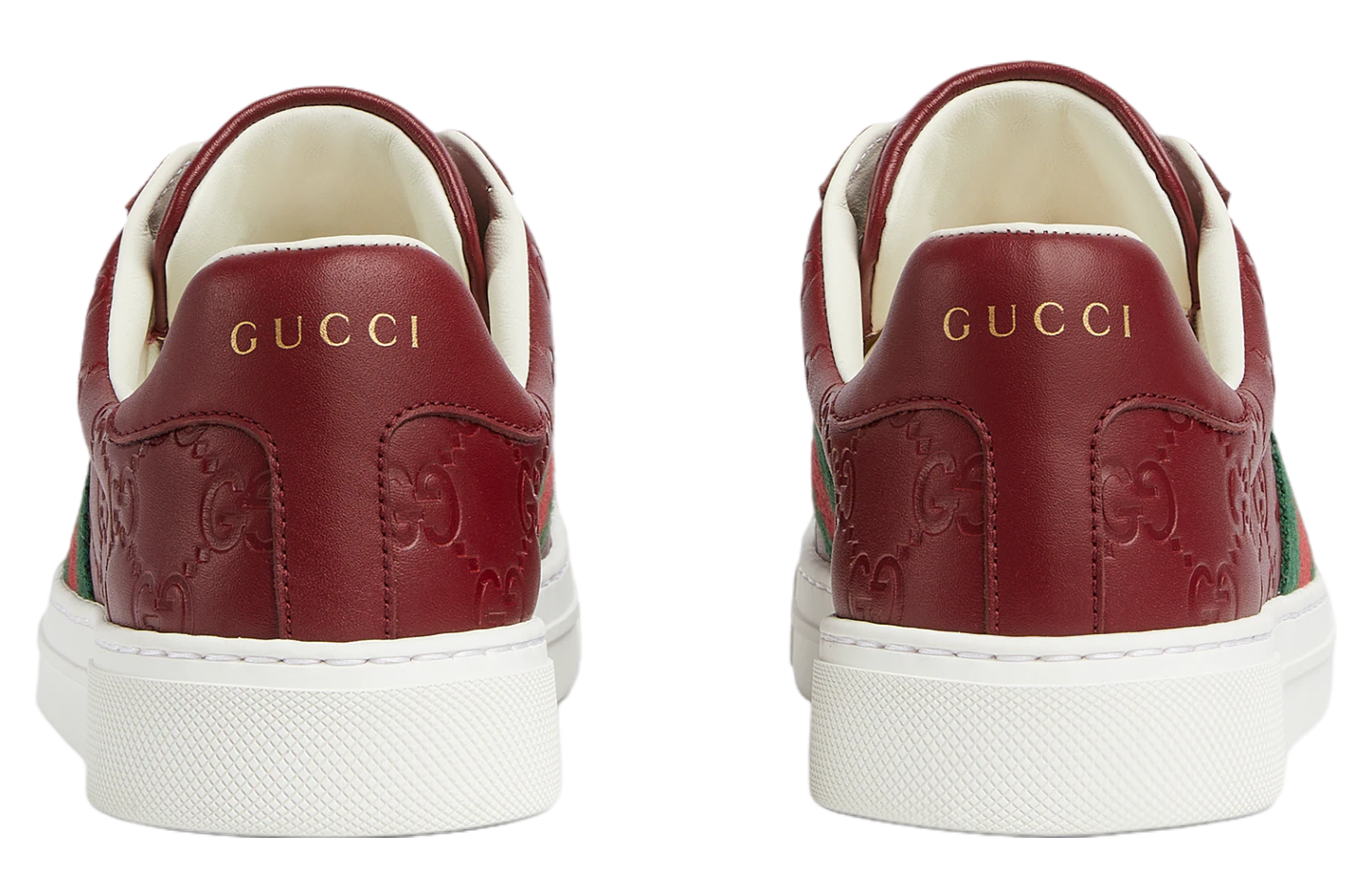 Gucci Ace With Web WMNS Rosso Ancora Gg Leather