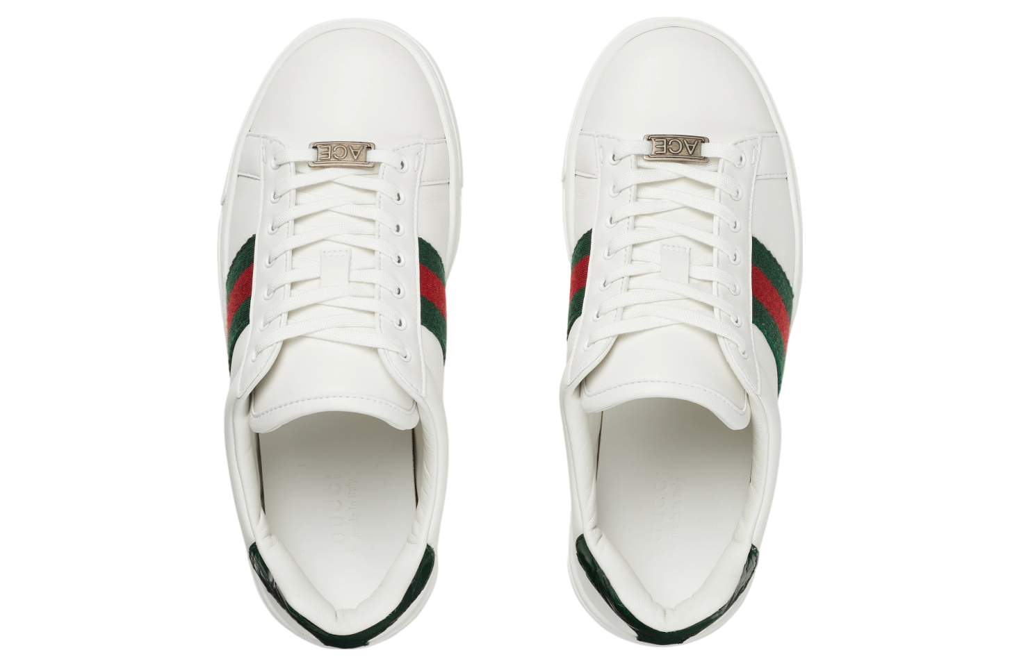 Gucci Ace With Web WMNS White Leather