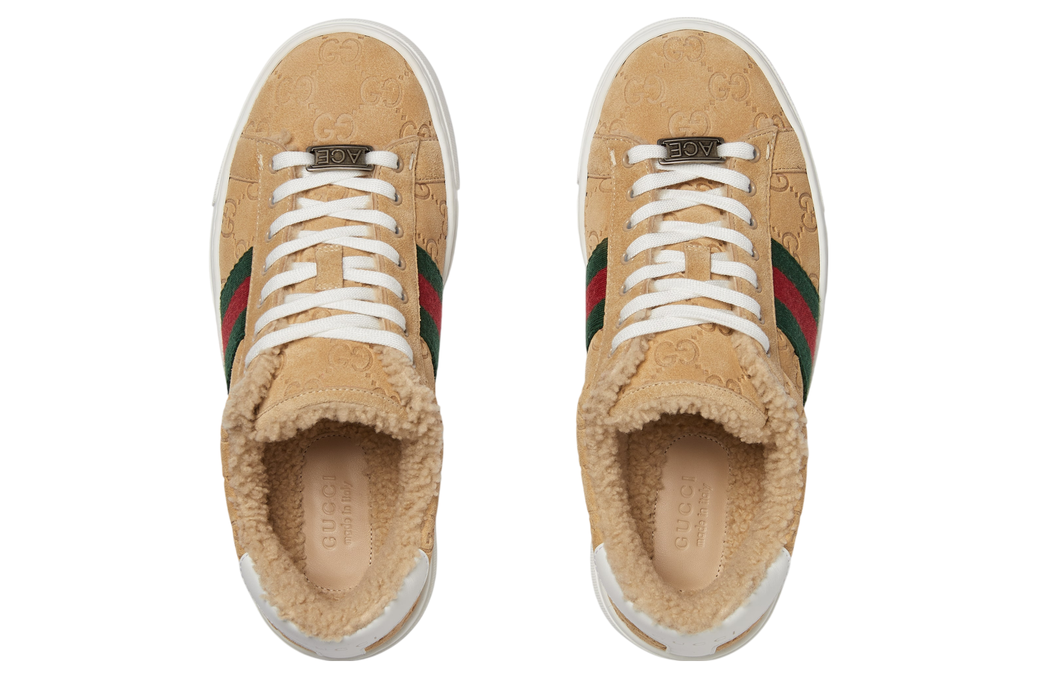 Gucci Ace WMNS Beige Gg Suede