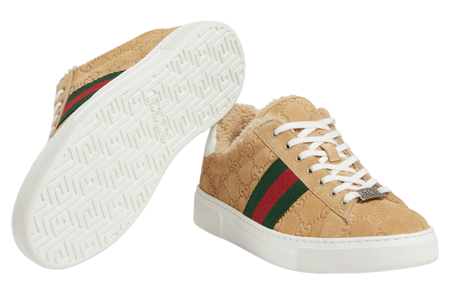 Gucci Ace WMNS Beige Gg Suede