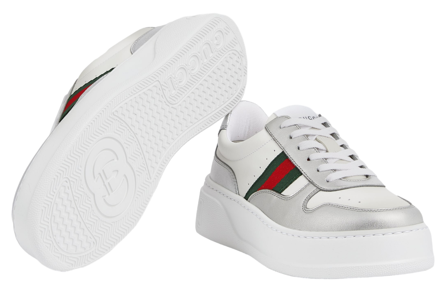 Gucci Chunky WMNS Silver Metallic Leather