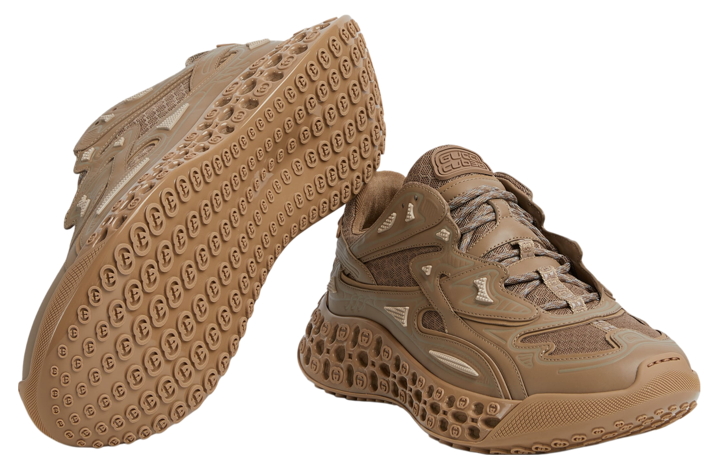 Gucci Cub3d Trainer Brown Demetra / Mesh