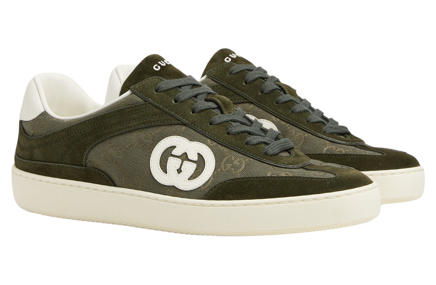 Gucci G75 Dark Green Canvas / Suede