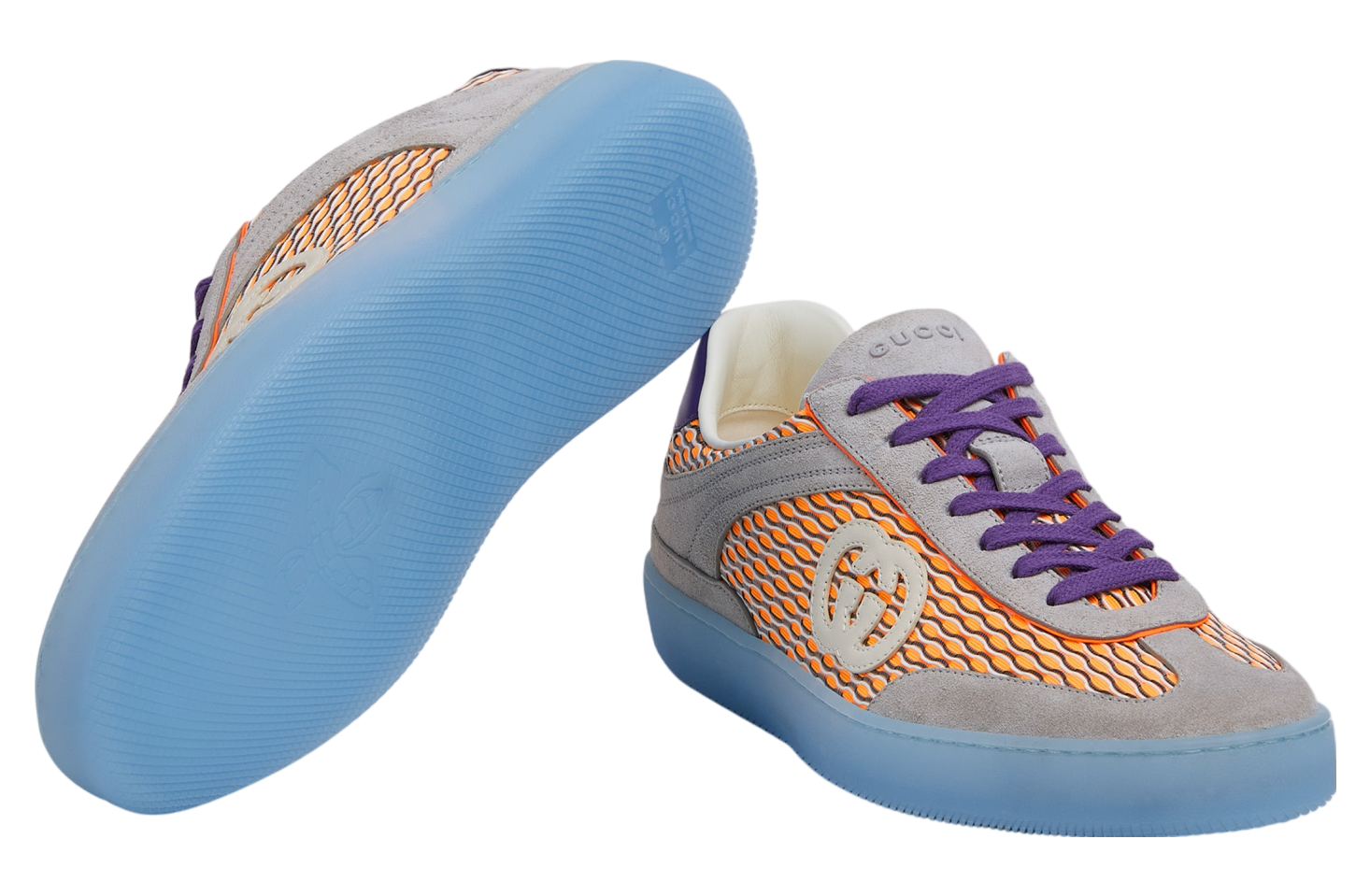 Gucci G75 Multicolor Mesh / Suede / Purple / Orange