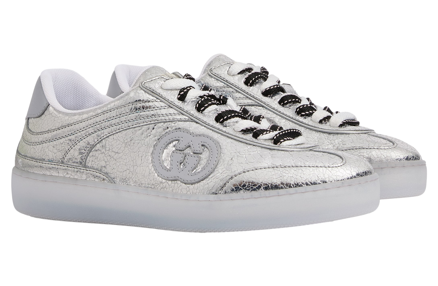 Gucci G75 WMNS Silver Textured Leather