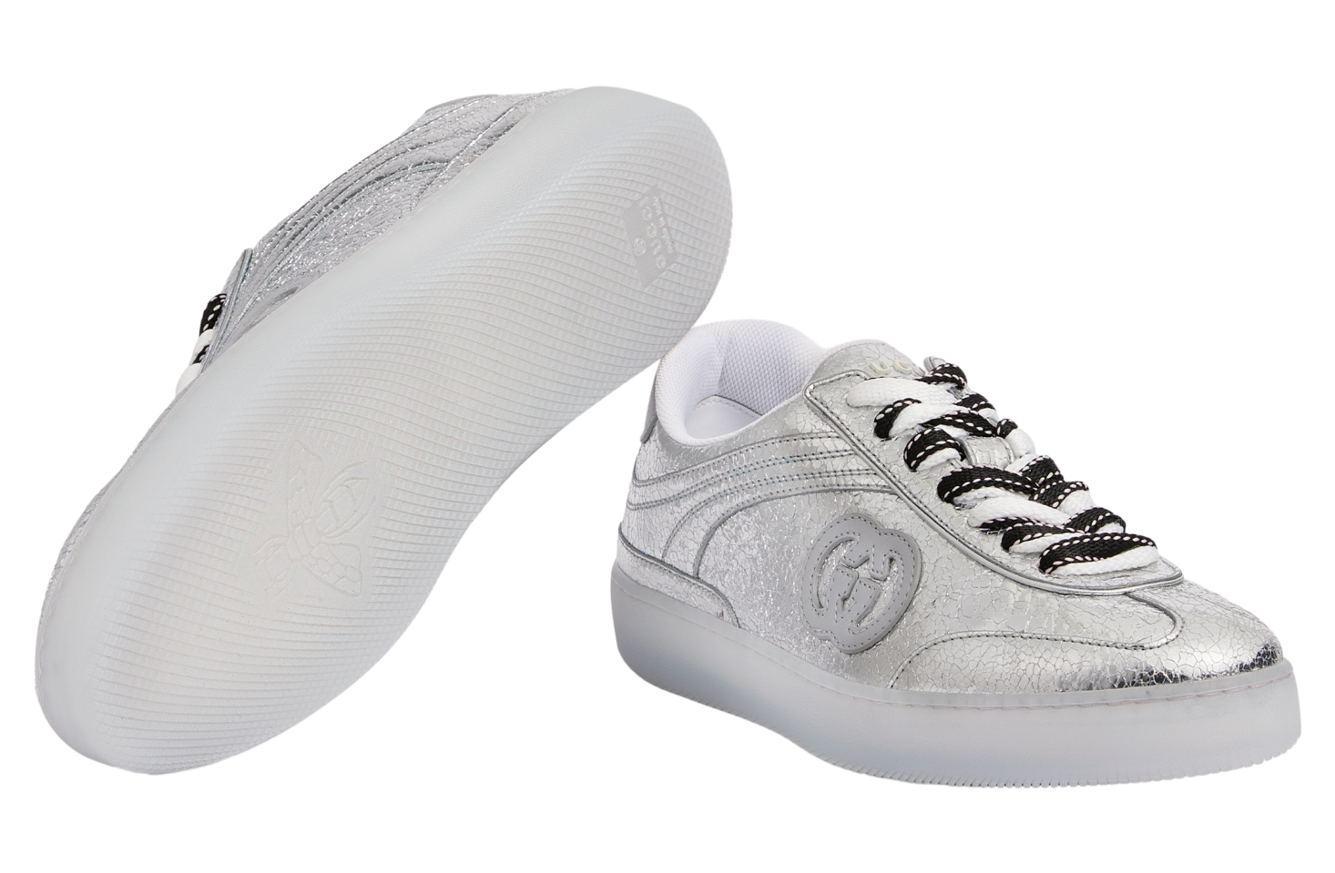 Gucci G75 WMNS Silver Textured Leather