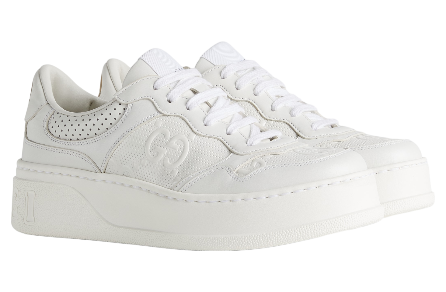 Gucci GG Embossed Sneaker WMNS White Leather