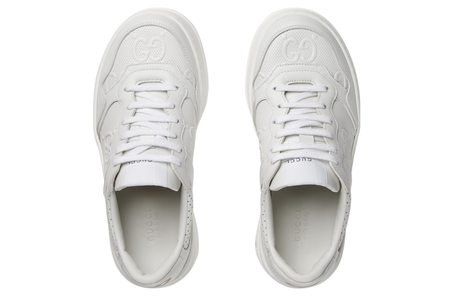 Gucci GG Embossed Sneaker WMNS White Leather