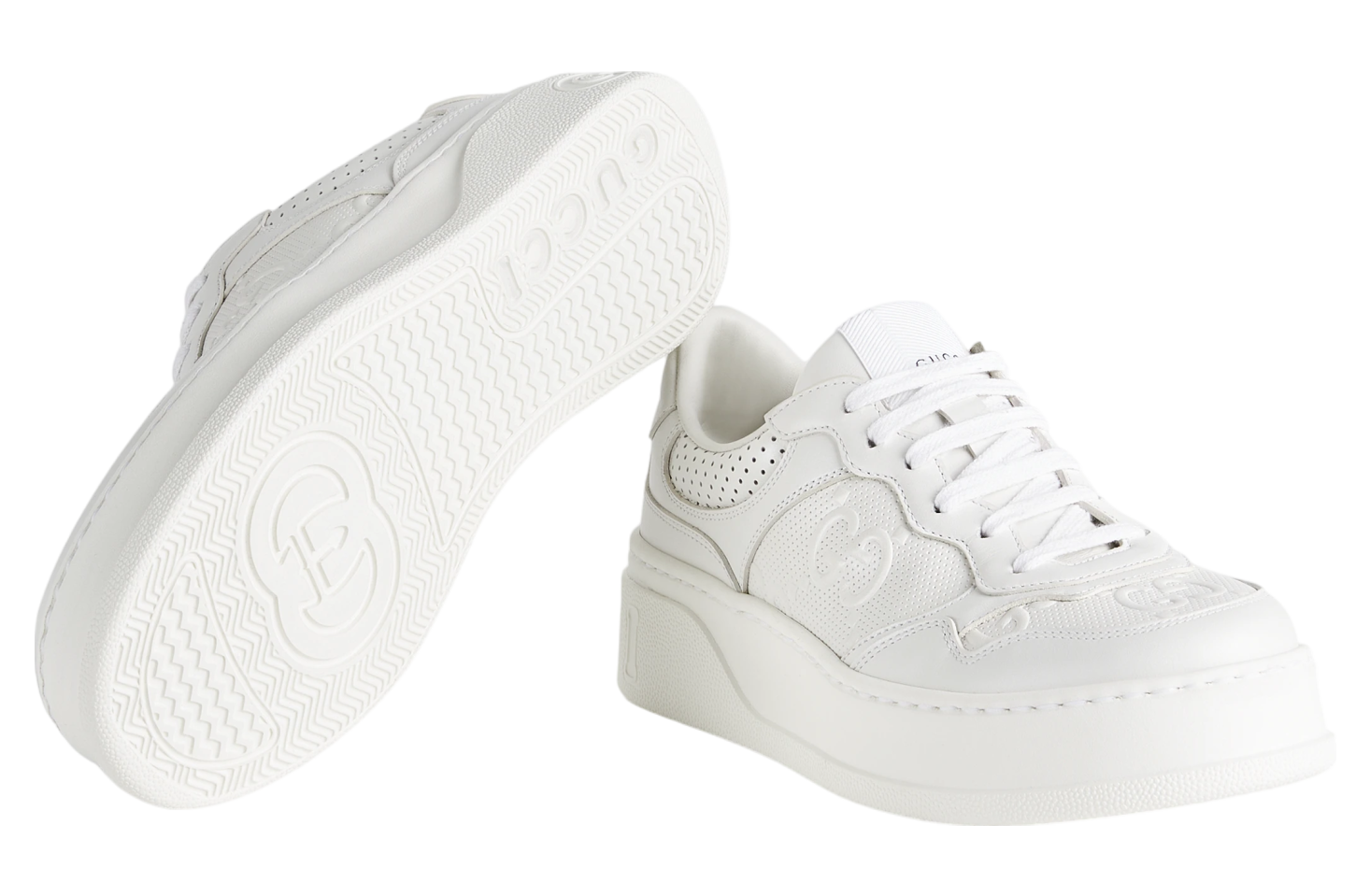 Gucci GG Embossed Sneaker WMNS White Leather