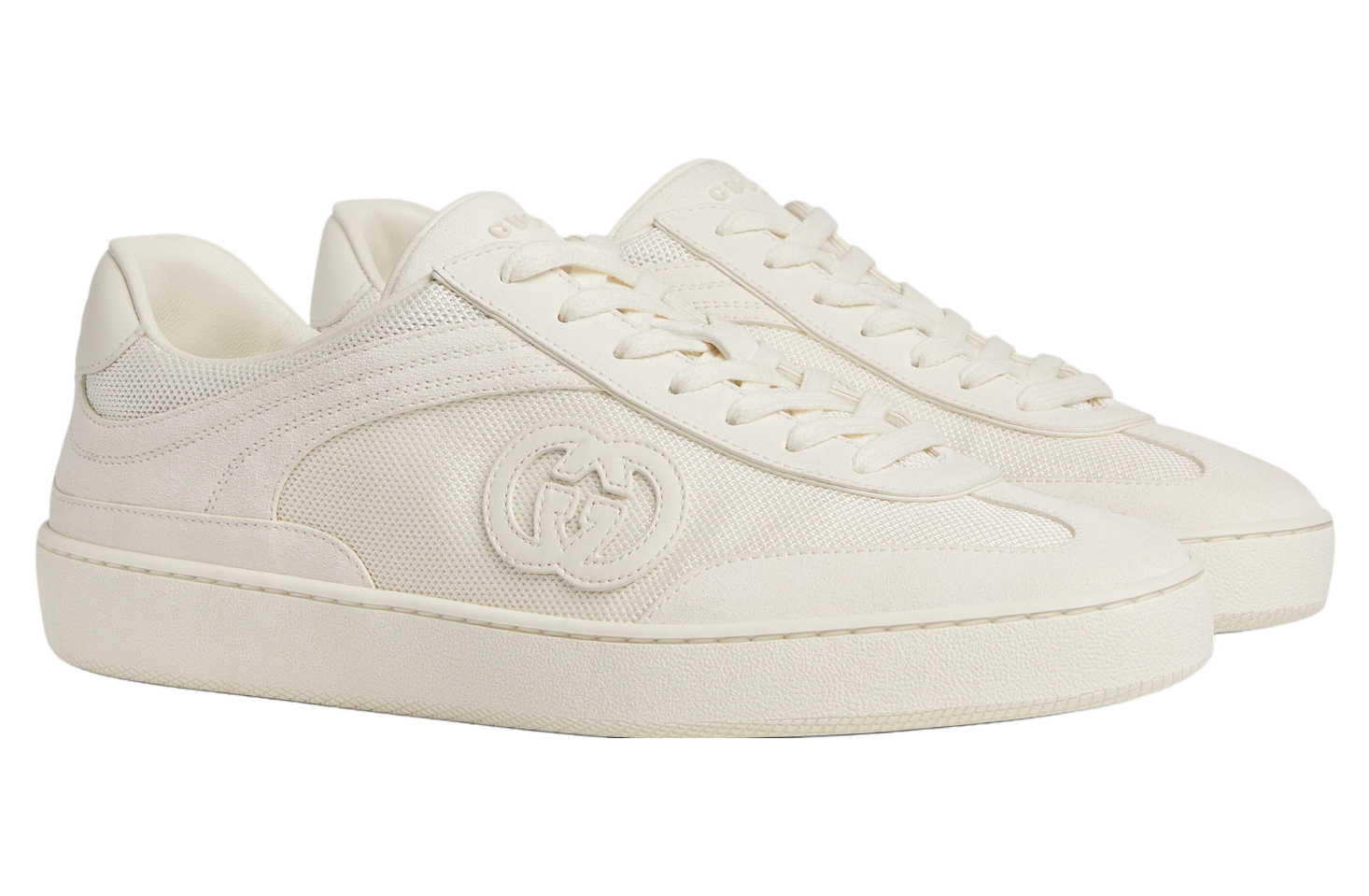 Gucci Interlocking G Sneaker White Suede