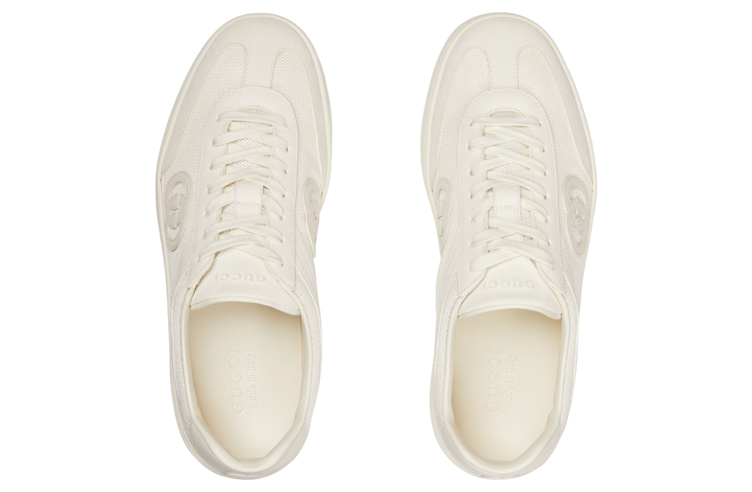 Gucci Interlocking G Sneaker White Suede