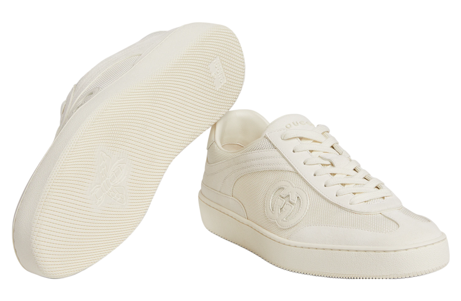 Gucci Interlocking G Sneaker White Suede