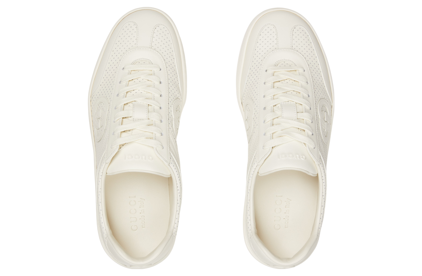 Gucci Interlocking G White Leather