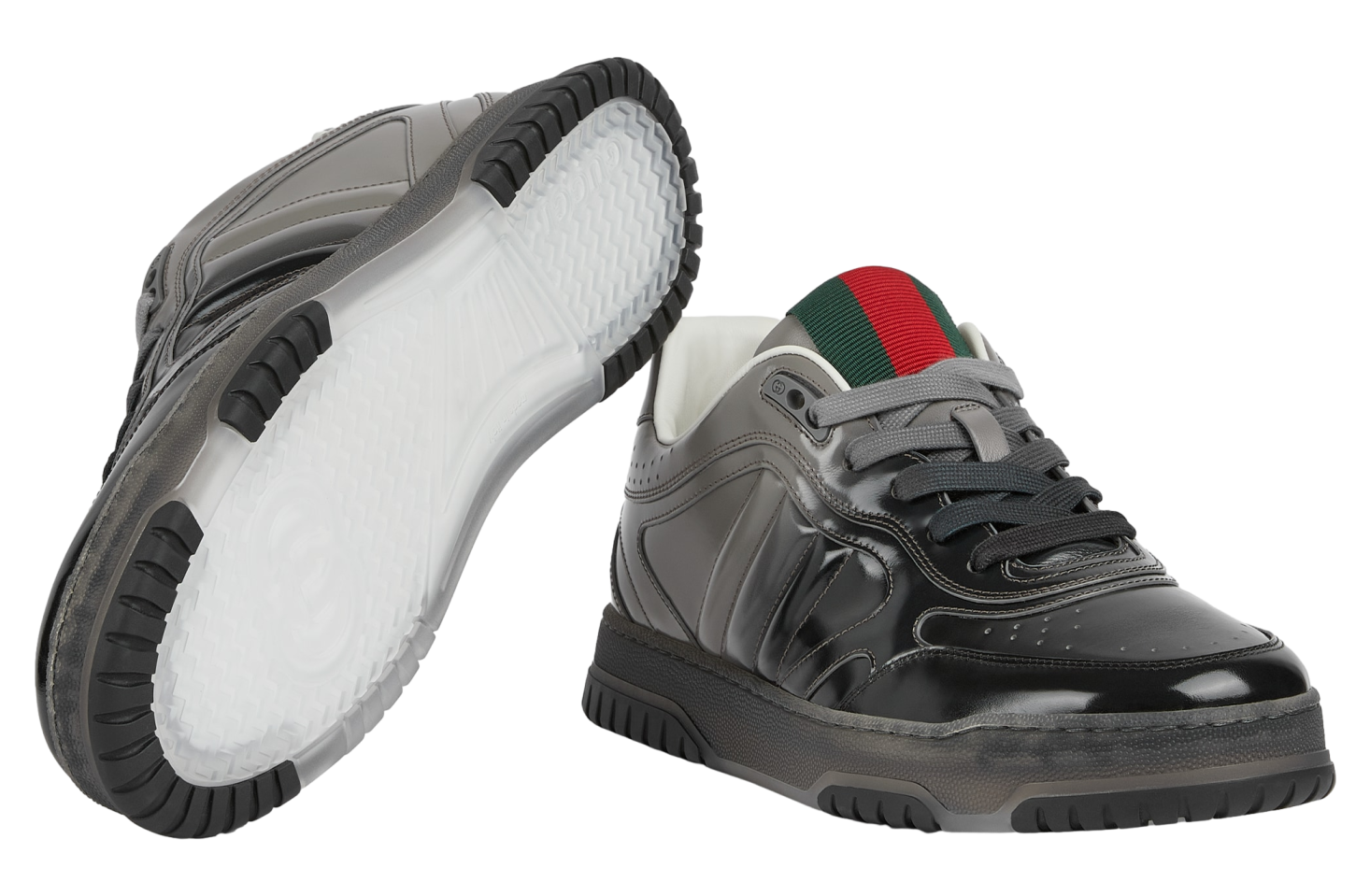 Gucci Re-Web Gradient Dark Grey Leather