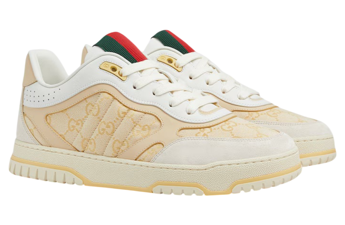 Gucci Re-Web Trainer Light Beige Canvas