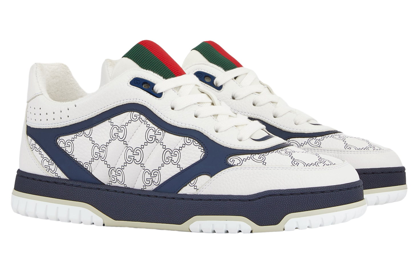 Gucci Re-Web White / Blue Gg Leather
