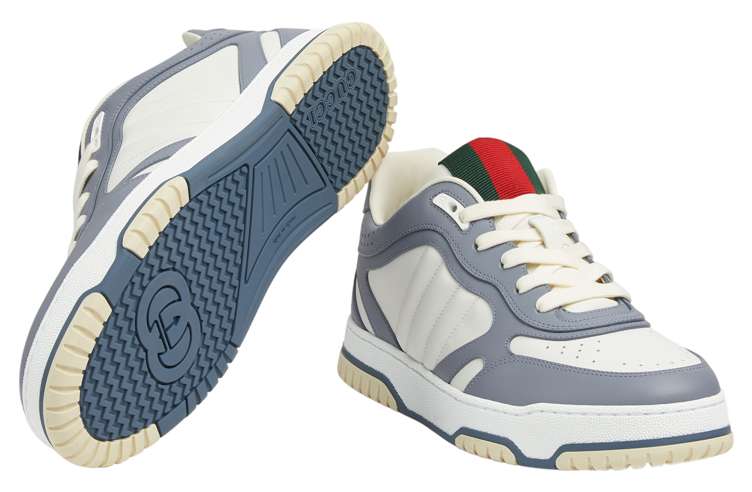 Gucci Re-Web White / Grey Leather