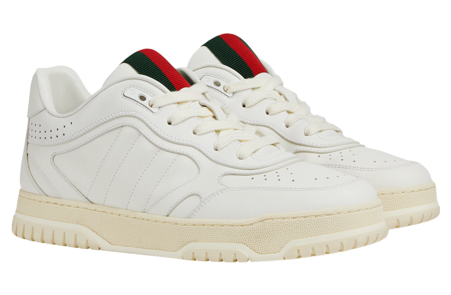 Gucci Re-Web White Leather