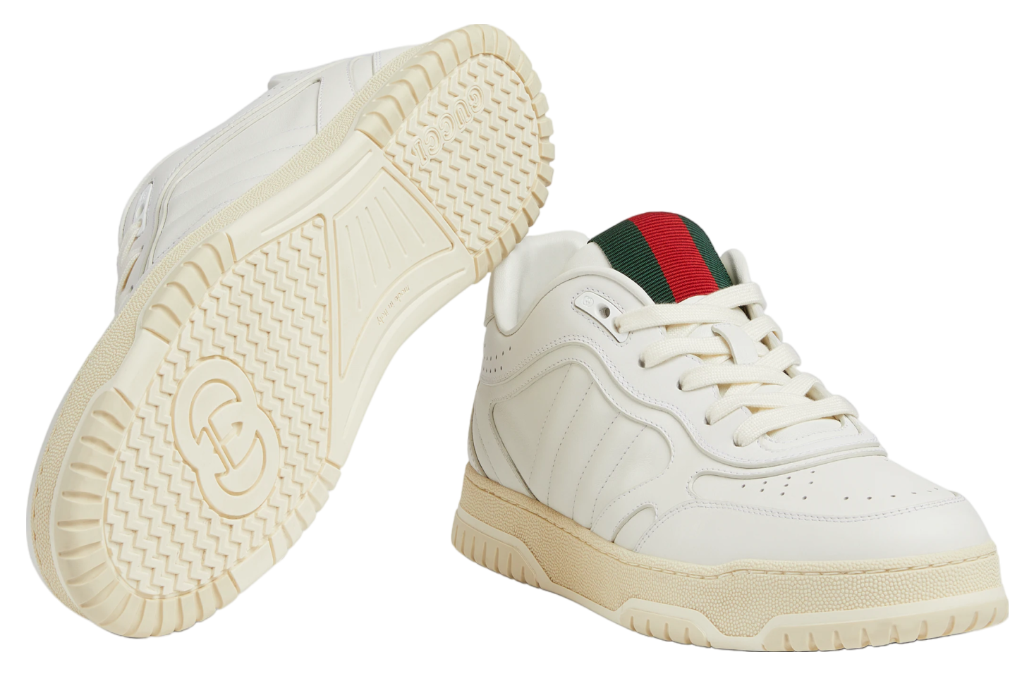 Gucci Re-Web White Leather