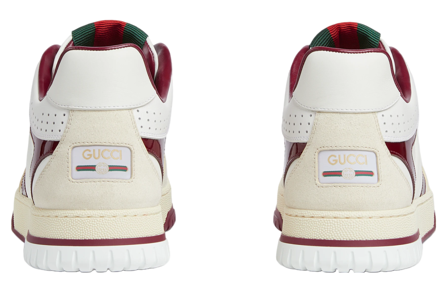 Gucci Re-Web White Leather / Burgundy