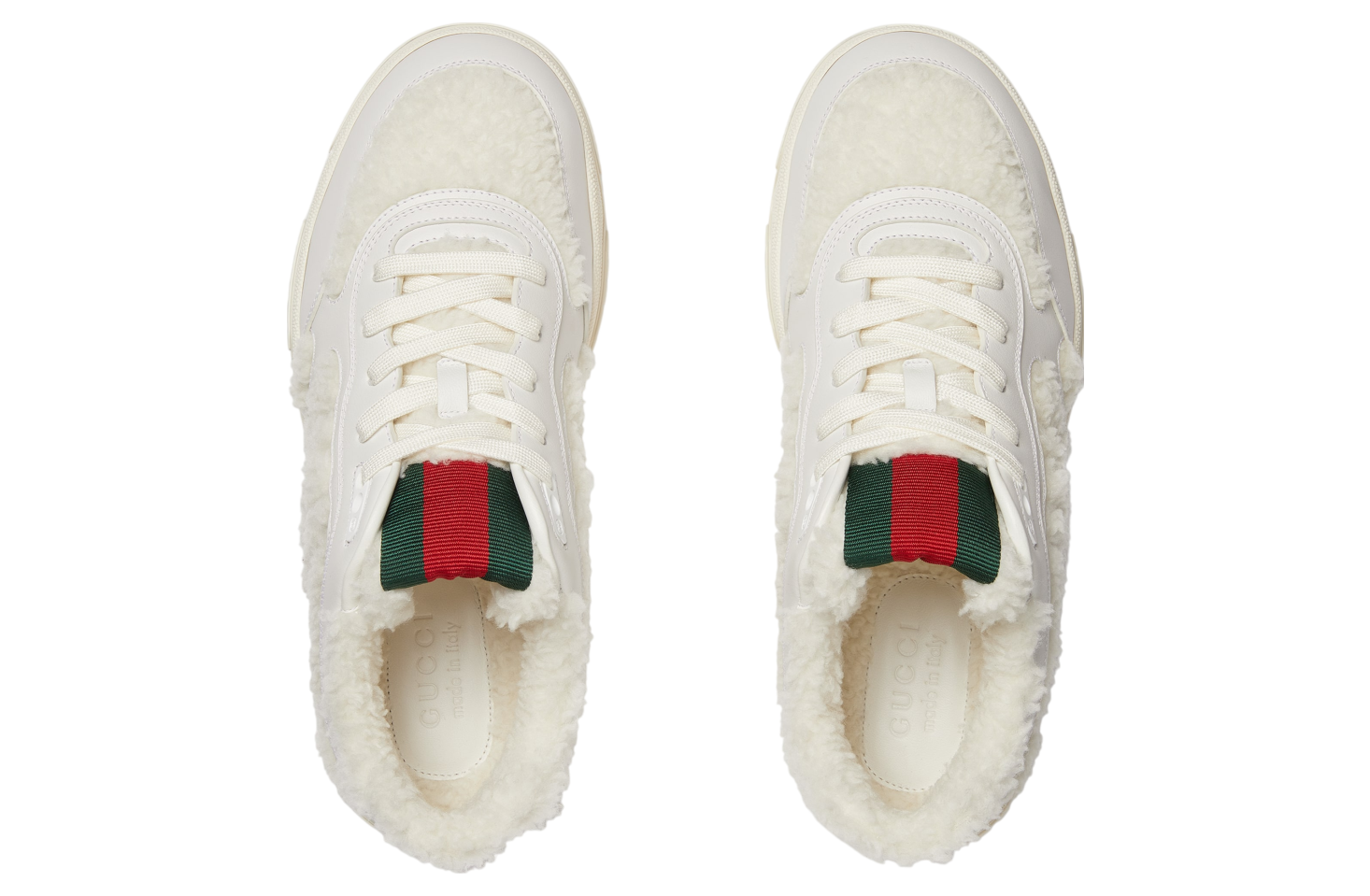 Gucci Re-Web White Merino Wool / Effect Fabric