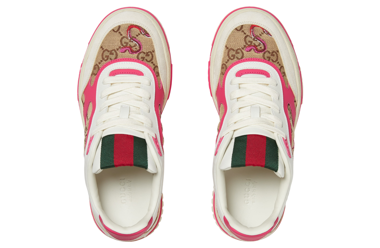 Gucci Re-Web WMNS Beige / Dark Brown Gg Canvas / Pink