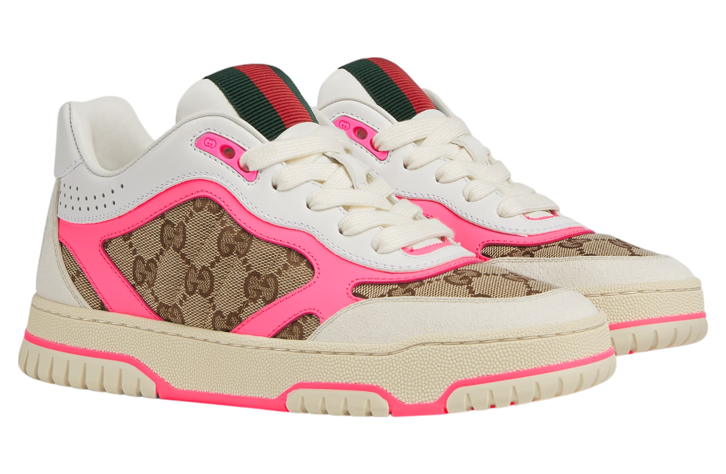 Gucci Re-Web WMNS Beige / Ebony Gg Canvas / Fuchsia