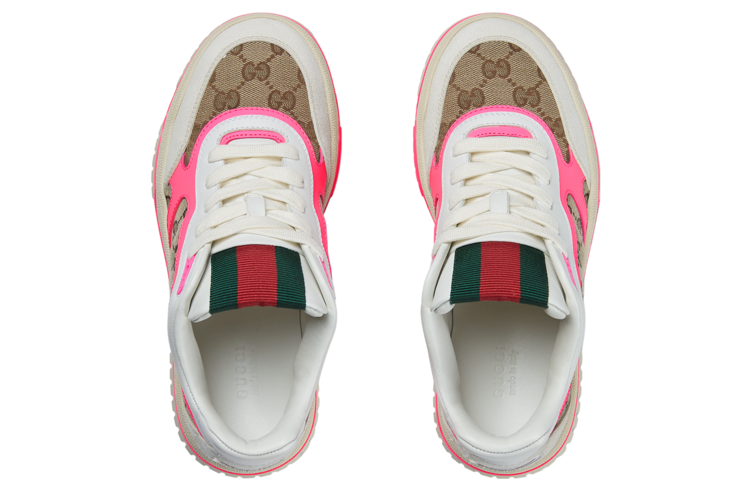 Gucci Re-Web WMNS Beige / Ebony Gg Canvas / Fuchsia