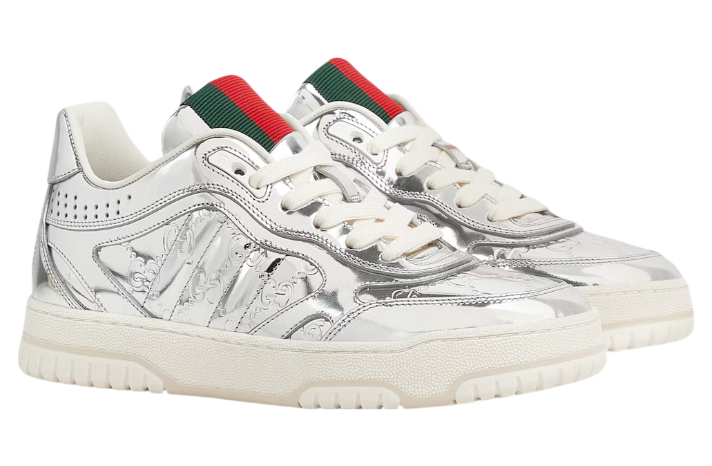 Gucci Re-Web WMNS Silver Metallic Leather