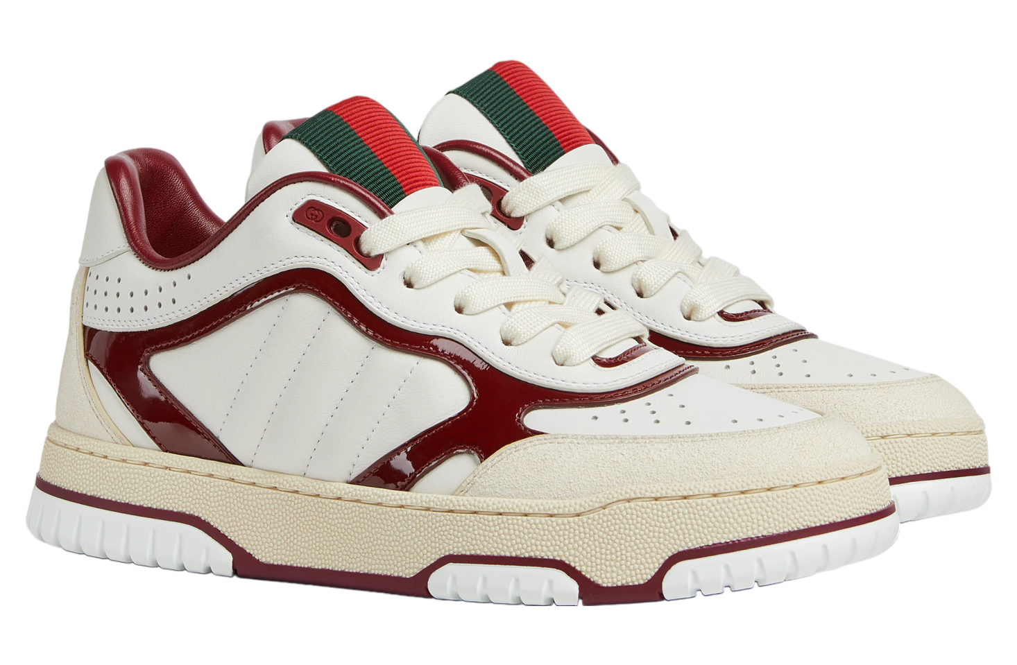 Gucci Re-Web WMNS White Leather / Burgundy