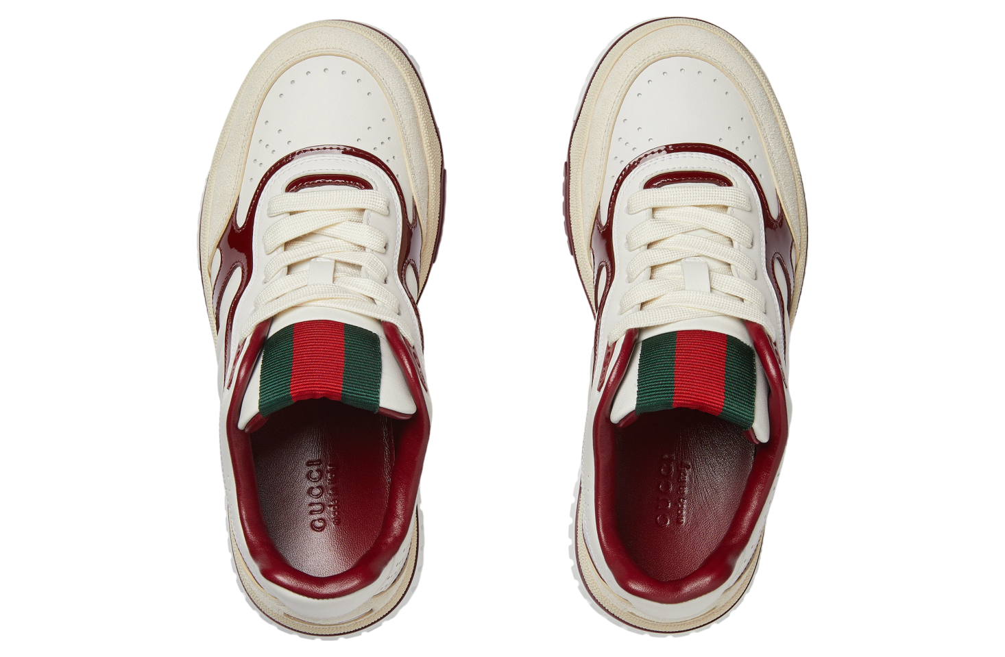 Gucci Re-Web WMNS White Leather / Burgundy