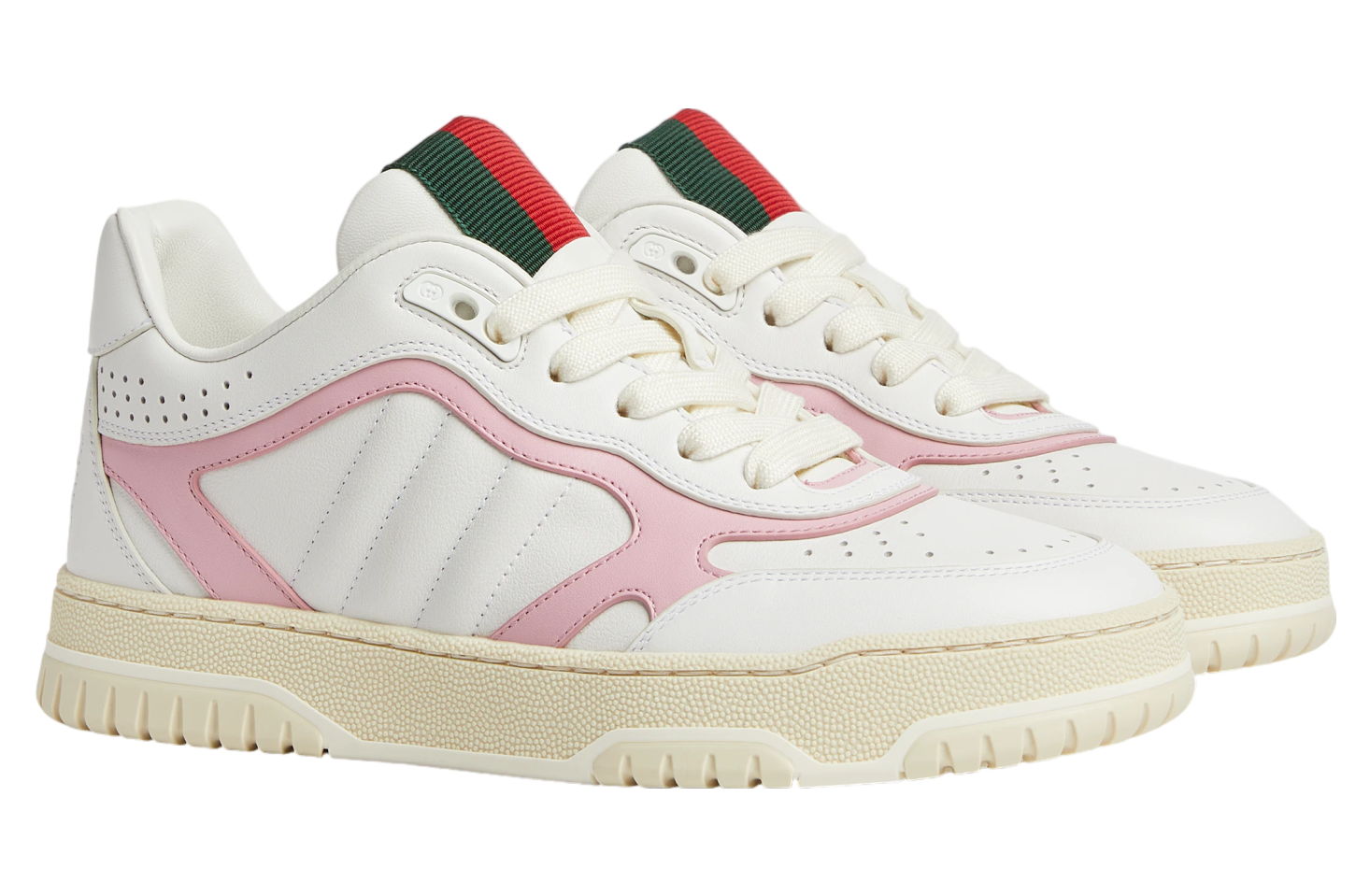 Gucci Re-Web WMNS White Leather / Pink