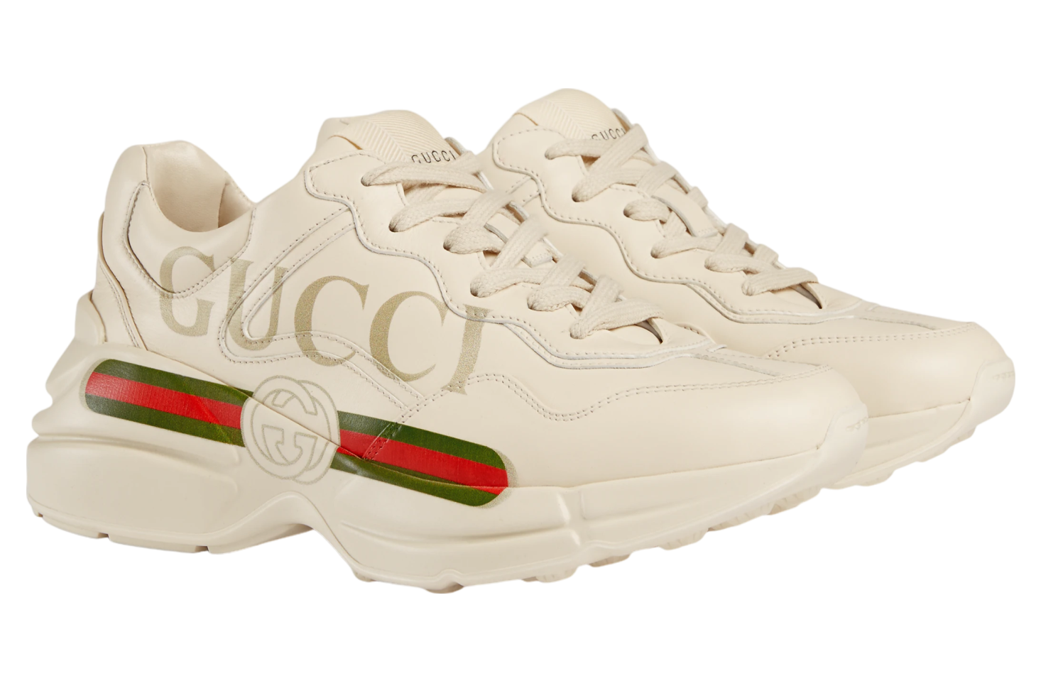 Gucci Rhyton With Logo WMNS Ivory Leather