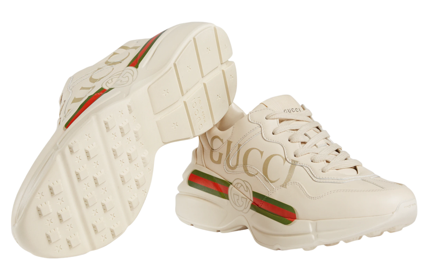 Gucci Rhyton With Logo WMNS Ivory Leather