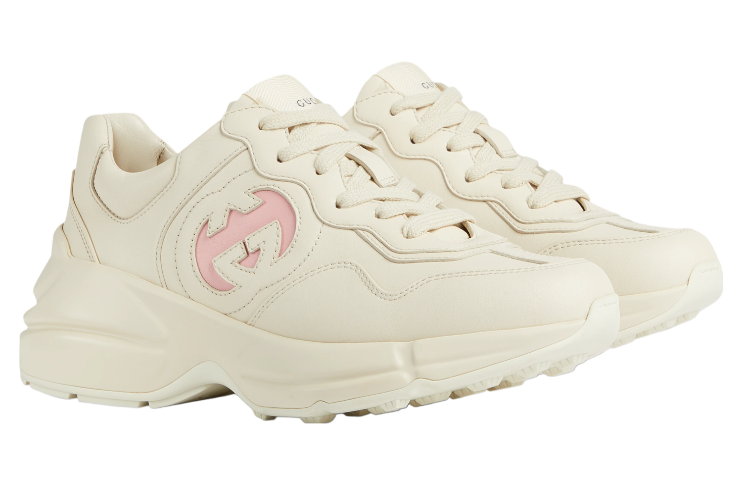 Gucci Rhyton WMNS Ivory Leather / Pink