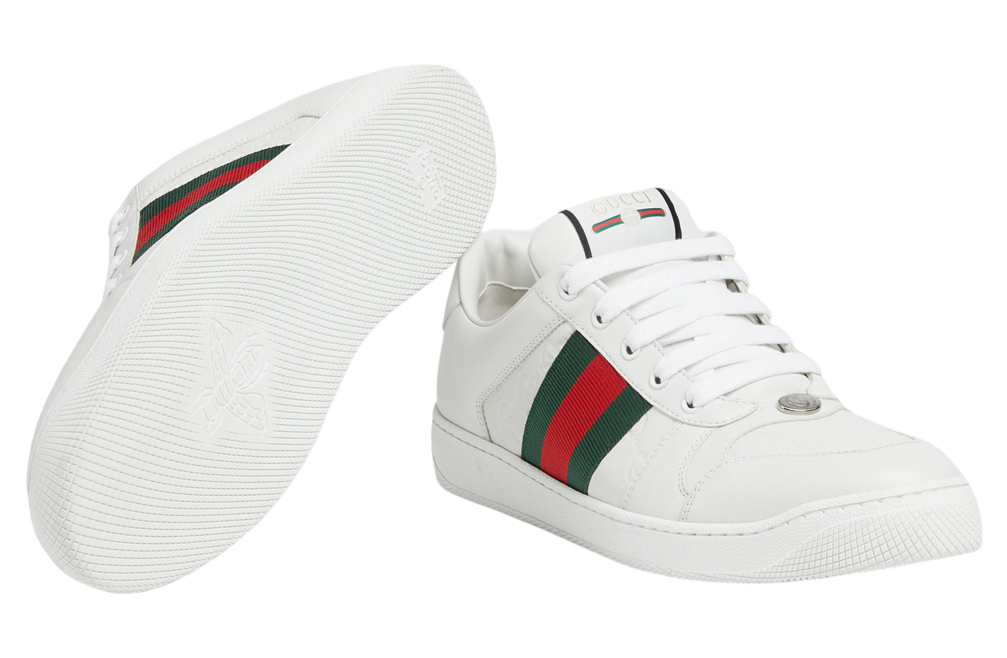 Gucci Screener White Leather