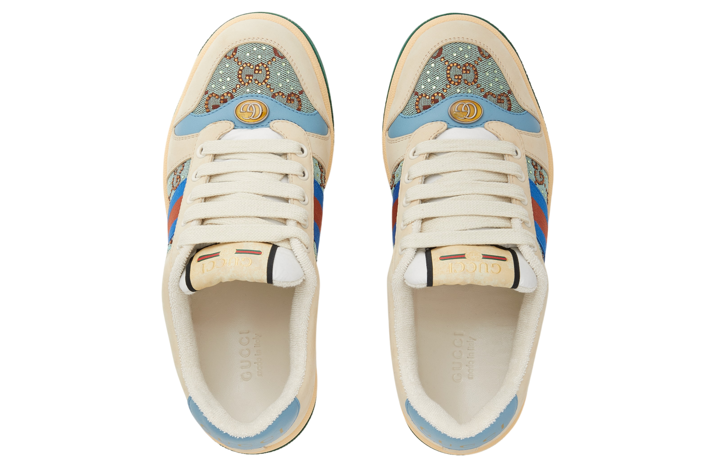 Gucci Screener With Crystals WMNS Brown / Blue Gg Canvas