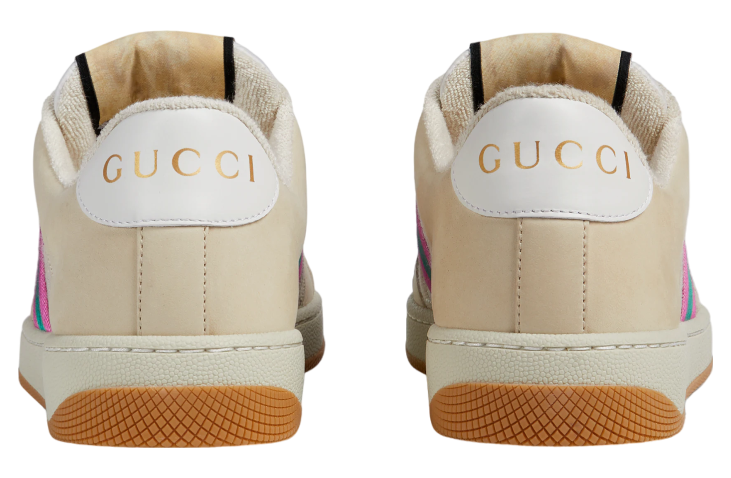 Gucci Screener With Web WMNS White Gg Lamé