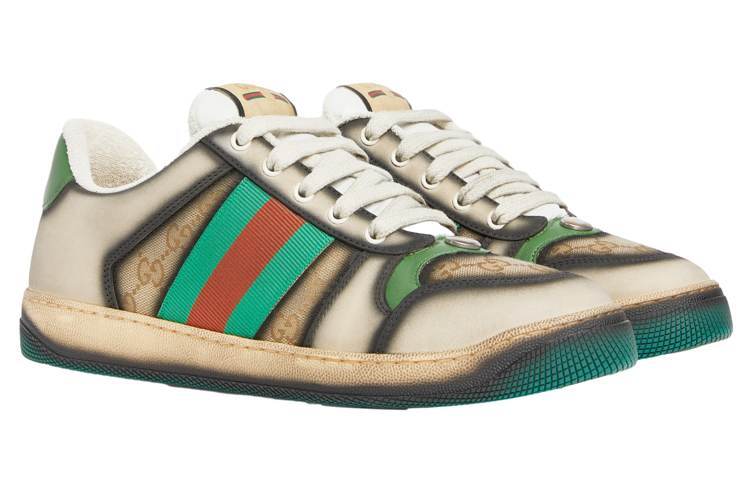 Gucci Serigraphy Screener Dark Blue / Beige Gg Canvas