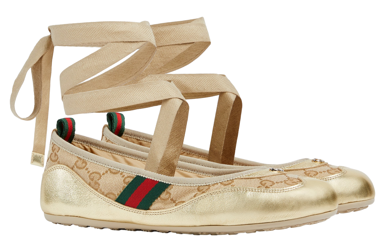 Gucci Shift Ballerina WMNS Beige / Brown Gg Canvas