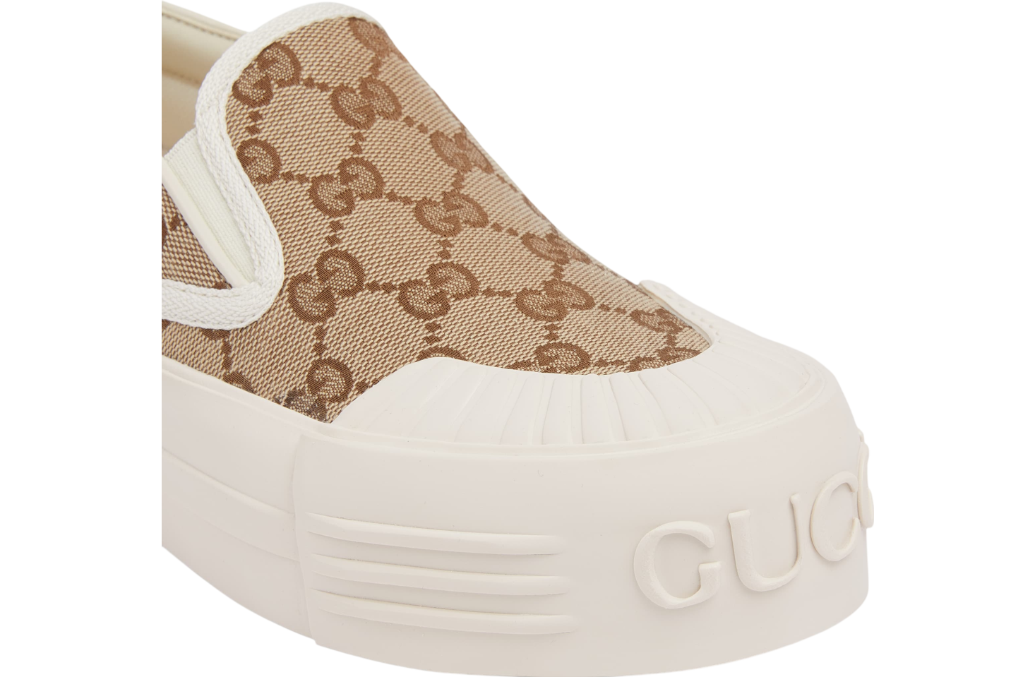 Gucci Slip-on WMNS Beige / Dark Brown Original Gg Canvas