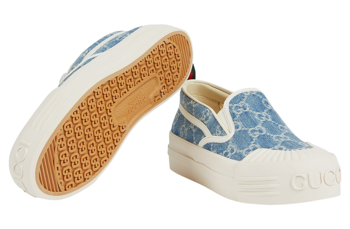 Gucci Slip-on WMNS Light Blue Gg Denim