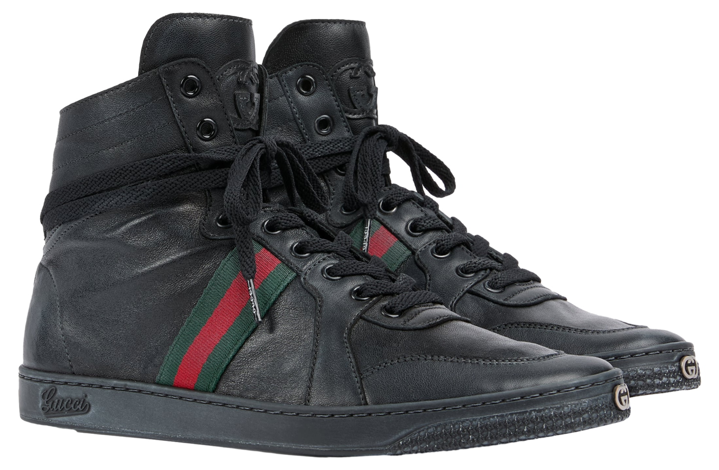 Gucci Stretch High Black Leather