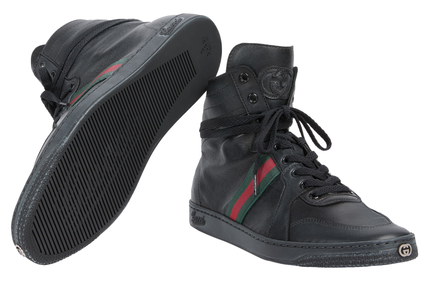 Gucci Stretch High Black Leather