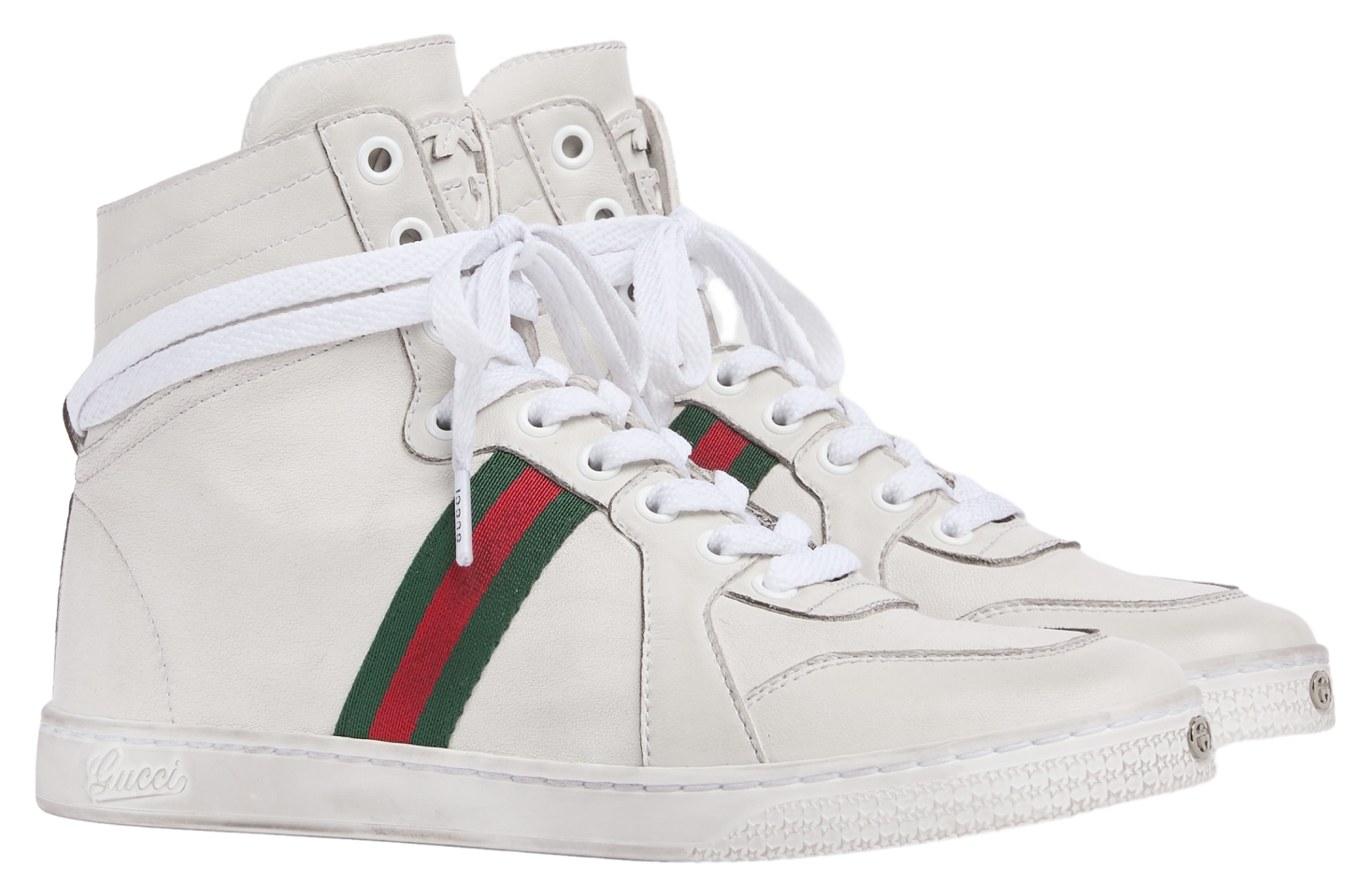 Gucci Stretch High WMNS White Leather