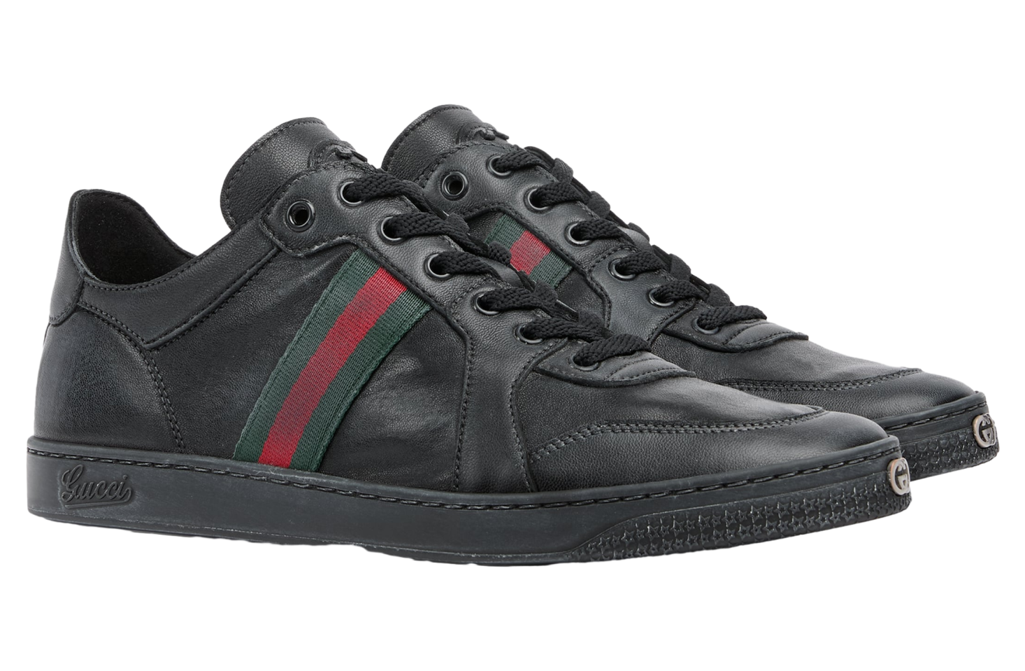 Gucci Stretch Low Black Leather